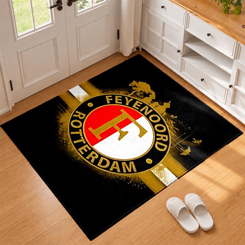 Feyenoord Rotterdam Carpet Door Mat for Living Room or Bedroom Protective Mat Under Chair Office Decoration Christmas Gift Birthday Present