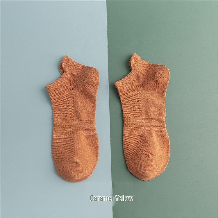 Мужские низкие дышащие носки-лодочки из сетчатого хлопка - Белые One Size (39-43)
