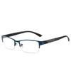 Men's Half-Rim Anti-Fatigue Prescription Glasses - Anti-Radiation Protective Eyewear for Myopia
