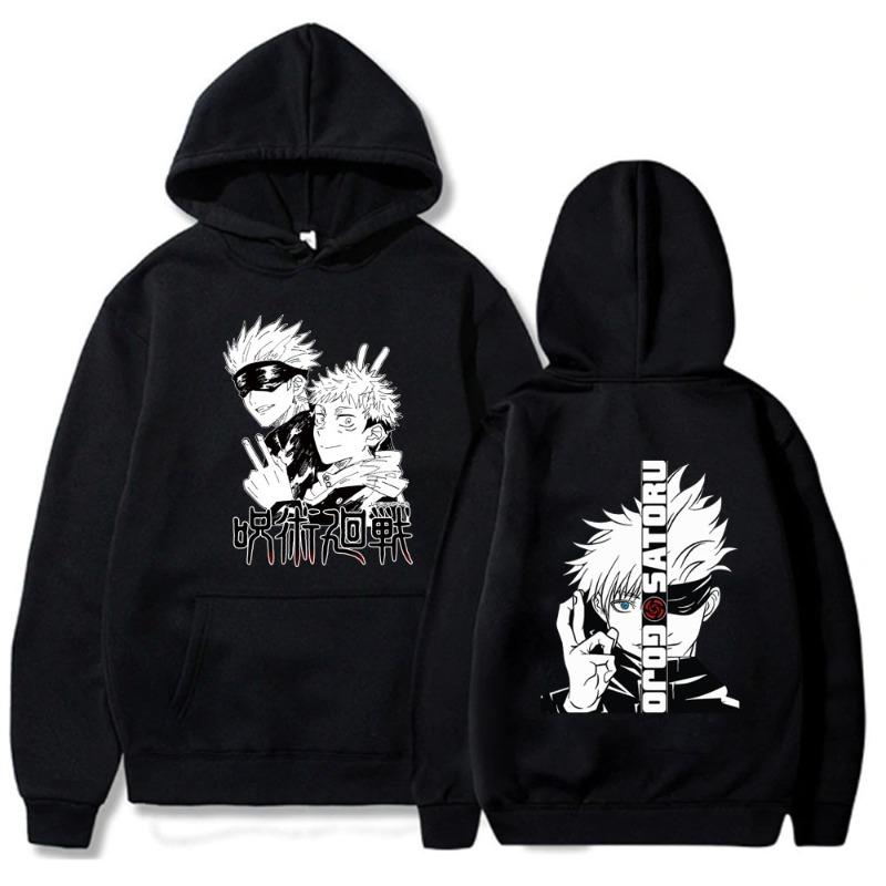 Yuji Itadori Jujutsu Kaisen Hettegenser Motedesign Herre Dame Genser Fleece Oversized Par Streetwear Hettegensere