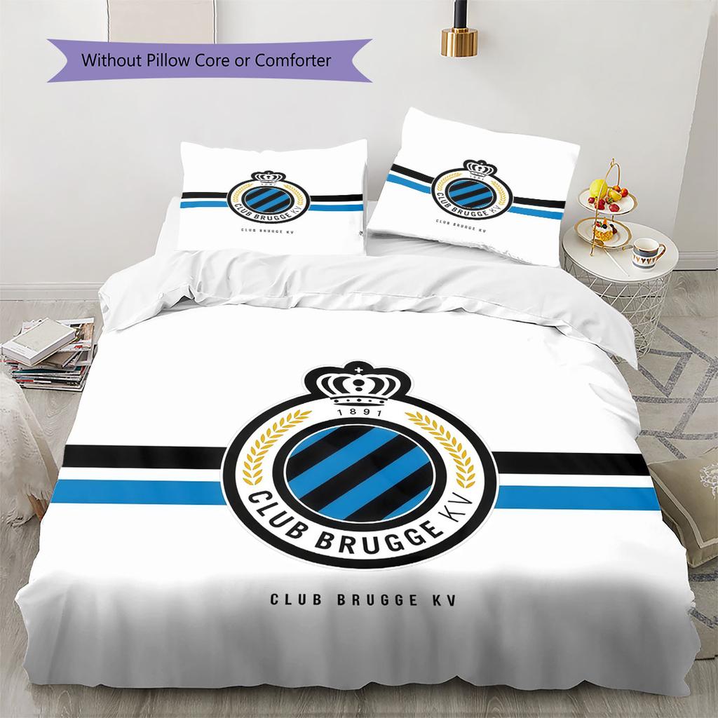 Club Brugge Pattern Bedding Home Decoration Birthday Gift ( 1 duvet cover + 2 pillowcase, without core),fan merchandise.