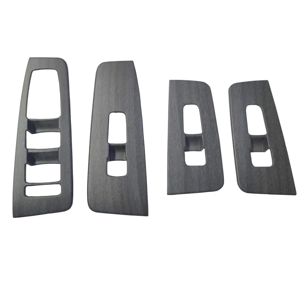 4Pcs Matte Wood Grain Style Car Interior Window Switch Panel Cover Side Door Glass Lock Control Button Cover Compatible with Kia Telluride 2020-2025