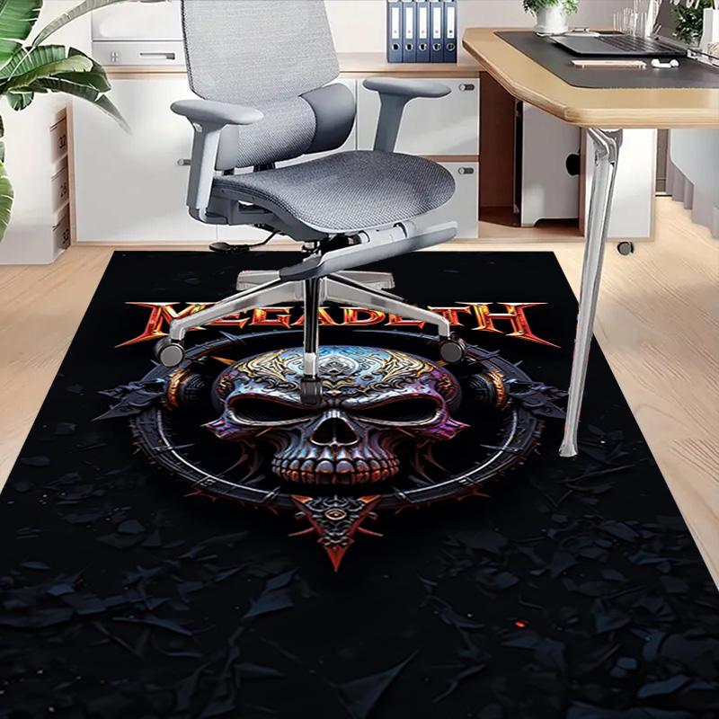 Megadeth Heavy Metal Skull Carpet For Playroom Bedroom Living Room Sofa Home Decor Kids Game Area Rug Nonslip Floor Mat