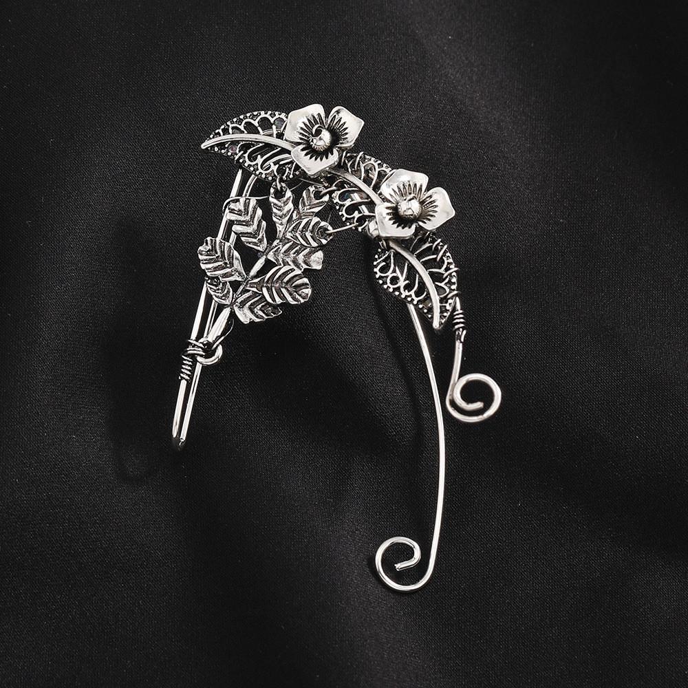 Alloy Bohemian Flower Earrings With Botanical Leaf For Gift Ladies