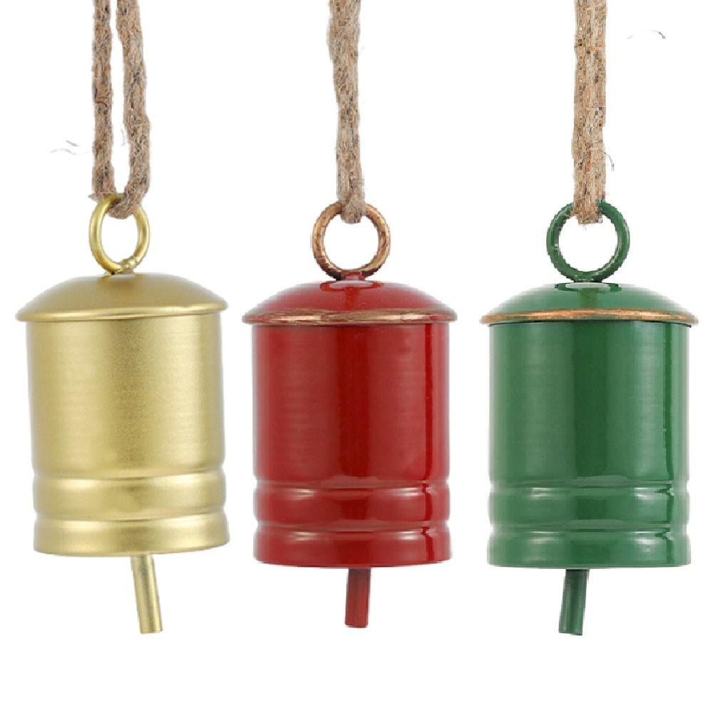 Exquisite Christmas Bell Pendant Creative Metal Hanging Bells Christams Cow Bells Home Door Decor