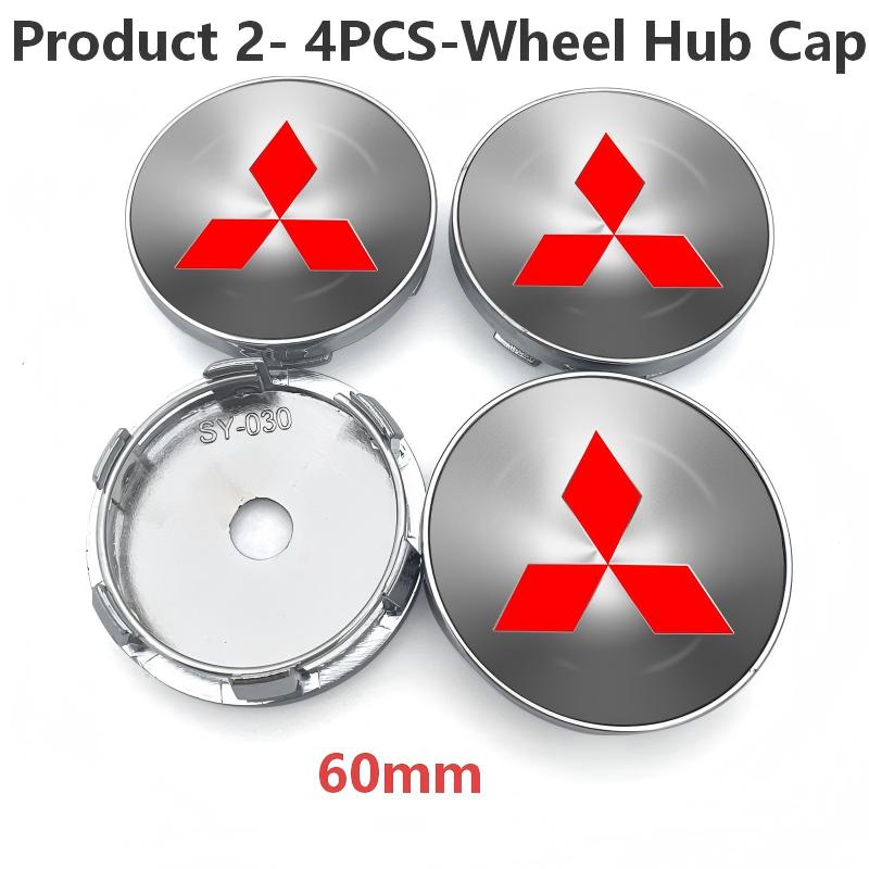 4PCS 56mm Scratch Proof Car Wheel Hub Cap Sticker FitFor Mitsubishi Outlander Xpander Colt ASX Delica Destinator Lancer RALLIART