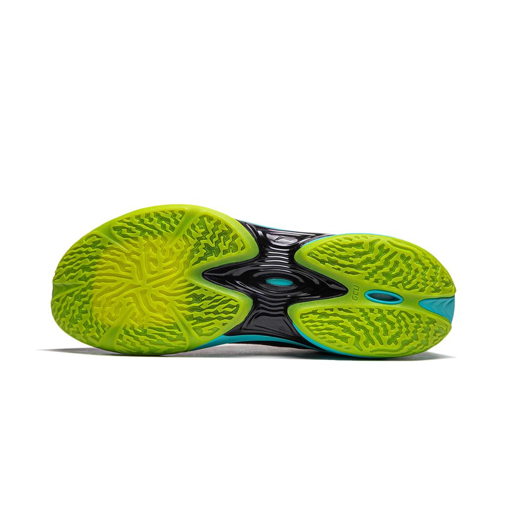 Li-Ning Super Lightweight 2024 Dragonfly Shock Absorption Non-Slip Lightweight Rebound Low-Top Basketball Shoes Men sneaker Black Green ABAU011-2