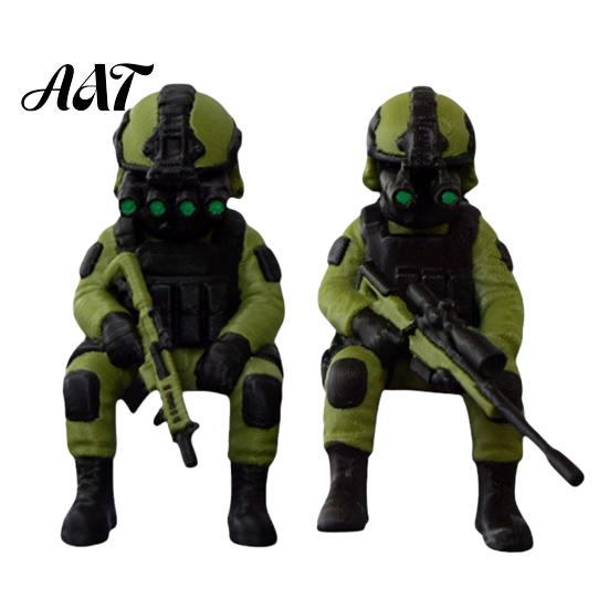 Military Soldier Figurine 3D Printed Desktop Figurine, Model, Miniature Action Figure Ornament for Home Office Car Decor And Lovers Collectible Combat