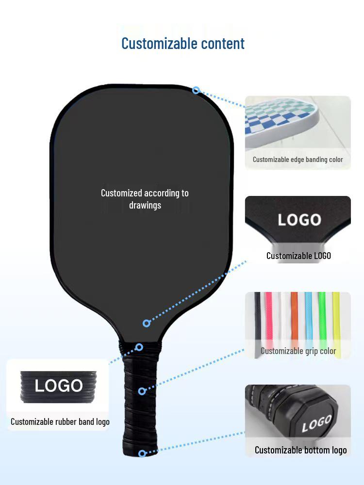 Frosted T700 Carbon Fiber Pickleball Paddle Set with Cloth Pattern