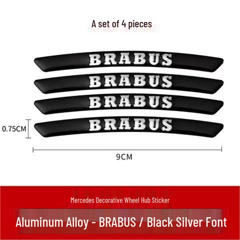Наклейка-эмблема 4MATIC AMG Brabus для декора ступицы колесного диска Mercedes