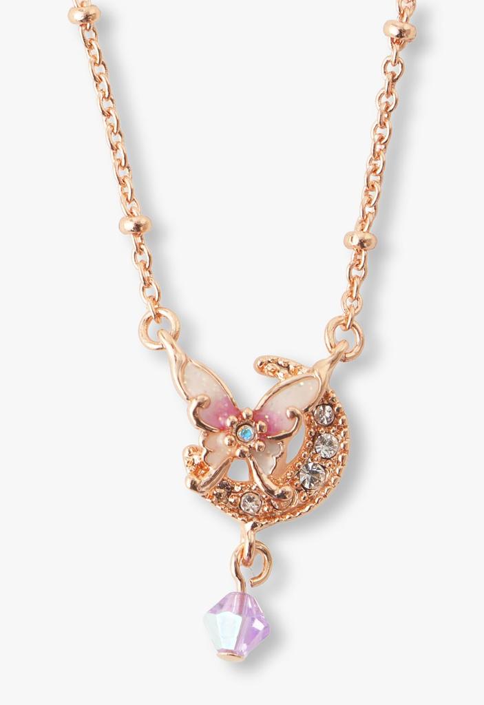 Anna Sui Butterfly and Crescent Moon Motif Necklace SAXN049440XP