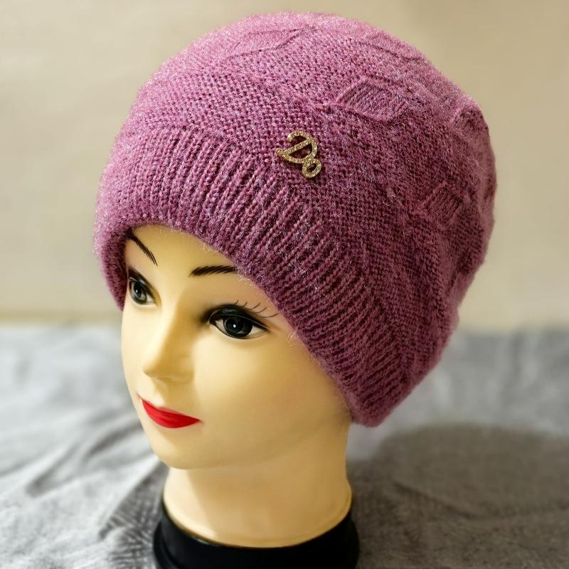 Czapki damskie czapki jesienne i zimowe modne czapki składane uniwersalne pogrubione ciepłe czapki dzianinowe dwuwarstwowe czapki wełniane odporne na zimno na zewnątrz