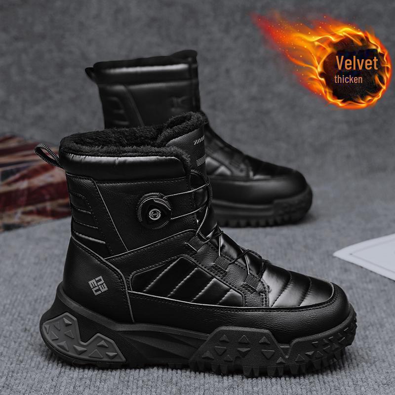 

Модные мужские высокие теплые хлопковые зимние ботинки для осени и зимы 40