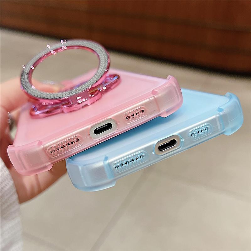 Airbag Shockproof Magnetic Gyro Bracket Holder Case For Xiaomi Redmi Note 15 Pro Plus Pro+ Redmi 15C 4G 5G Magsafe Clear Cover