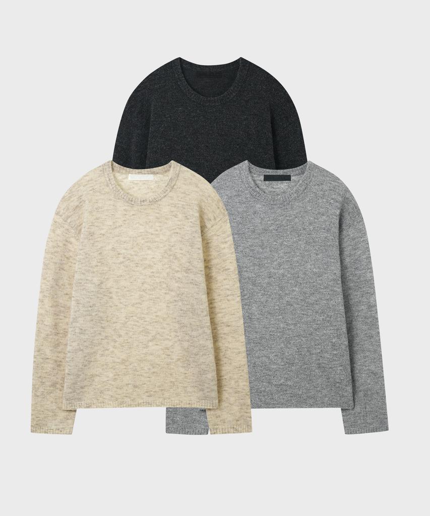 PLAC Round Neck Pullover Knit 3 Colors