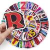 100 Sheets of Retro Graffiti Alphabet and Number Stickers for Phone Cases and Journals