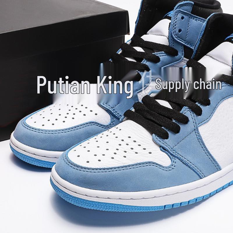 Original High-Top AJ1 Mocha Chicago Smoke Grey Sports & Casual Shoes for Men and Women