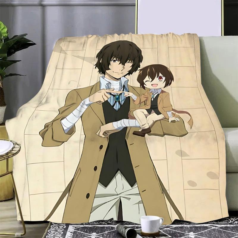 Anime Bungo Stray Dogs Printed Blanket Picnic Blankets Warm Blanket Soft and Comfortable Blanket Home Travel Birthday Gift