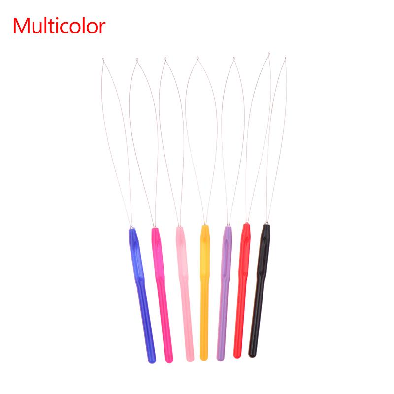 10 ks Nástroj na prodlužování vlasů s očkem, háček na protahování, navlékač jehly s očkem pro silikonové mikrokroužky