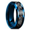 Fashion Copper Color Stainless Steel Rings for Men Black Carbon Fiber Ring Wedding Jewelry Christmas Gift Accessories