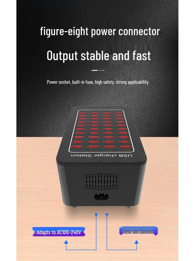 High-Power USB Multi-Port Charging Station: 10, 15, 20, 25, 30, 40-Ports for Mobile Devices