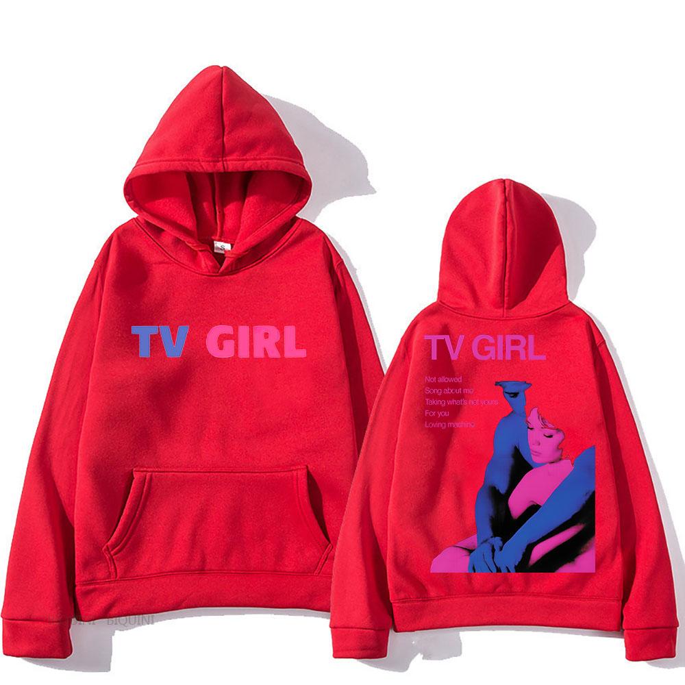 TV Girl Hoodeds With Hooded Harajuku Casual Retro Sweatshirt for Autumn/Winter Fleece Clothing Sudaderas Hoody