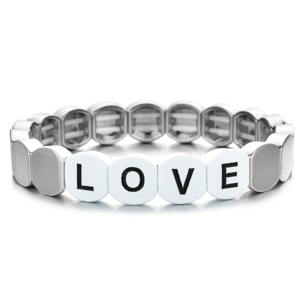 Fashion Bracelet Alloy Paint New Bracelet Honeycomb LOVE Bracelet
