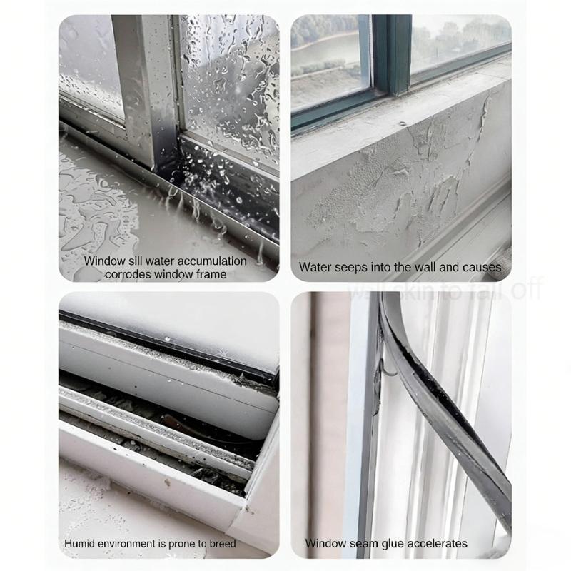 5M Long Rubber Window Water Barrier Seal For Effective Moisture Prevention And Easy Installation