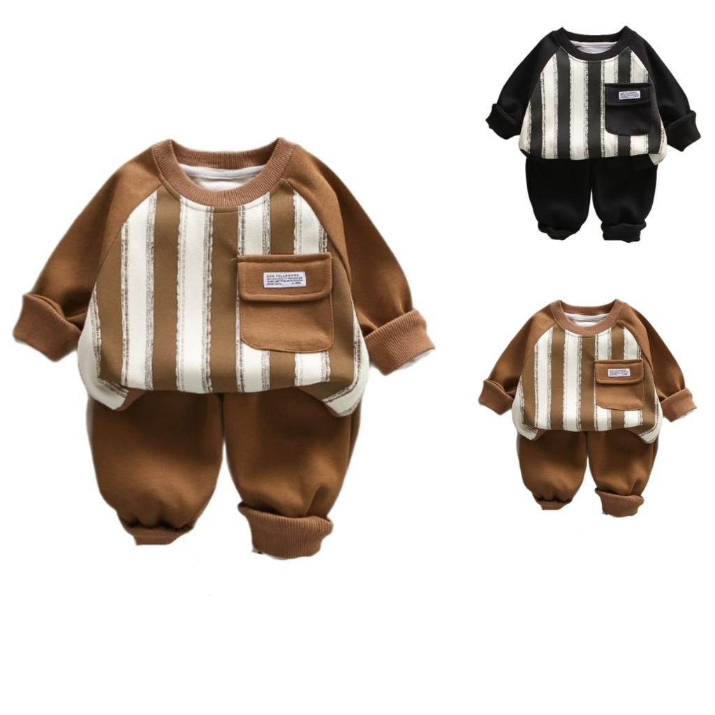 Kids Casual Long-Sleeve Set, Comfortable Daily Wear Outfits