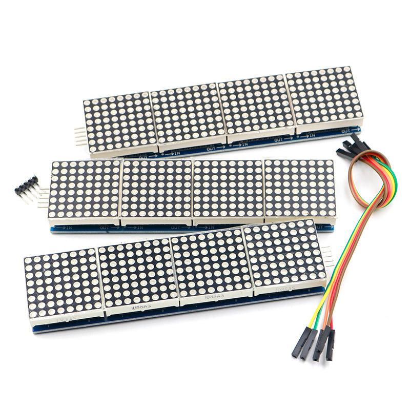 1/5/10/30Pcs MAX7219 4 Pieces Combined Dot Matrix LED Display Module MCU Control Drive Circuit Module For Electronic DIY Project