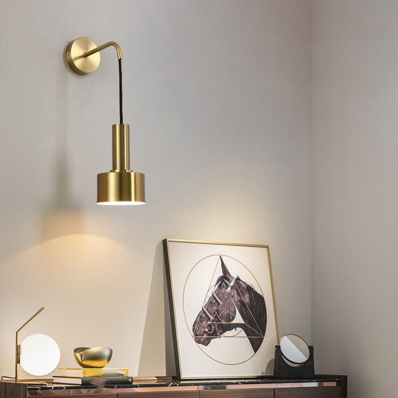 Nordic Minimalist Metal Wall Lamp for Bedroom, Living Room, and Hotel Rooms