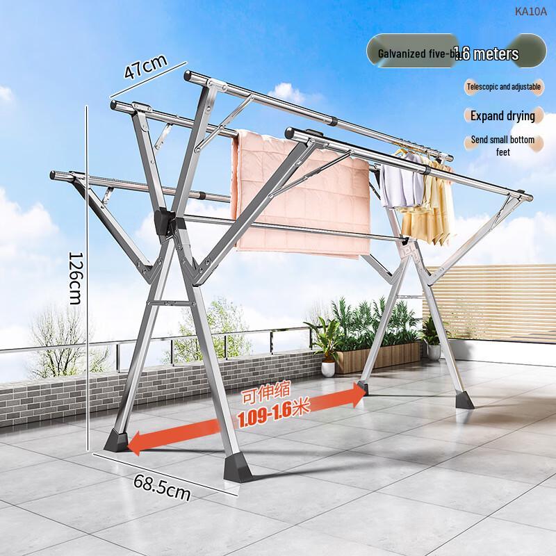 OIMG Folding Stainless Steel Clothes Drying Rack
