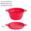Thickening Foldable Drain Basket Silica Gel High Temperature Resistance Kitchen Fruits Vegetable Basket Food Grade Multi Purpose
