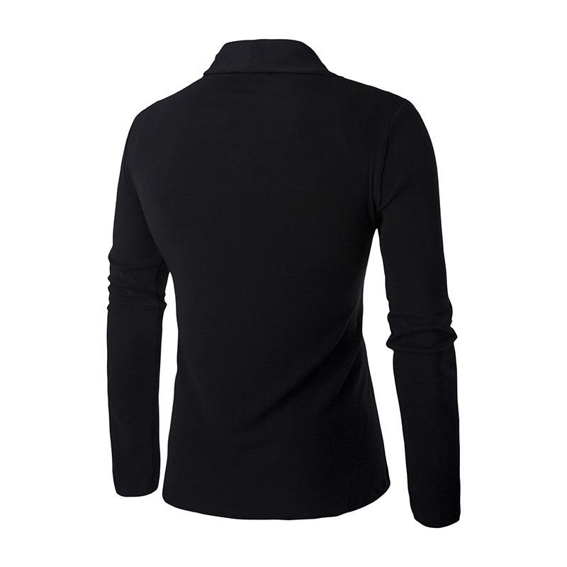 Men S Solid Color Long Sleeve Knit Cardigan No Button