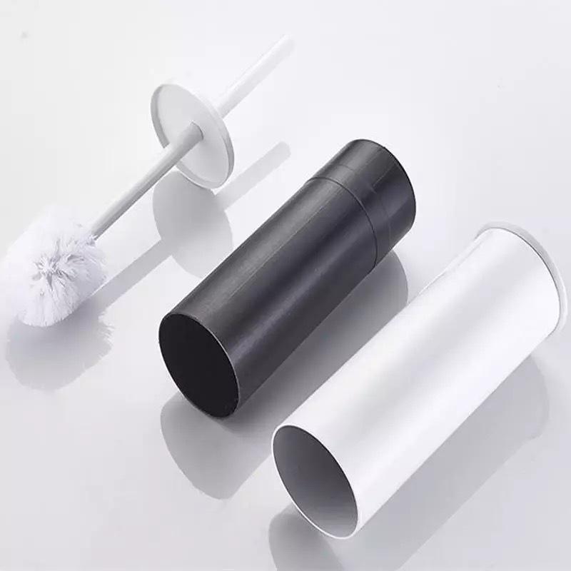 Black/White Aluminum Bathroom Toilet Brush Set Floor Household Bathroom Cleaning Brush Holder Bathroom Accessories