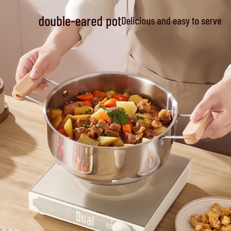 Chuidahuang 20cm 3-Layer Stainless Steel Soup Pot