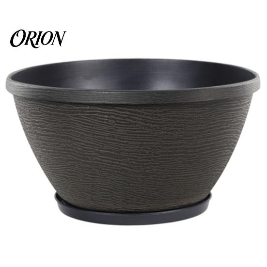Resin Planter for Home Decor Flower Planters, Vintage Plant Pot with Drainage Hole & Saucer, Lightweight Stable Garden Container Indoor Outdoor, Retro