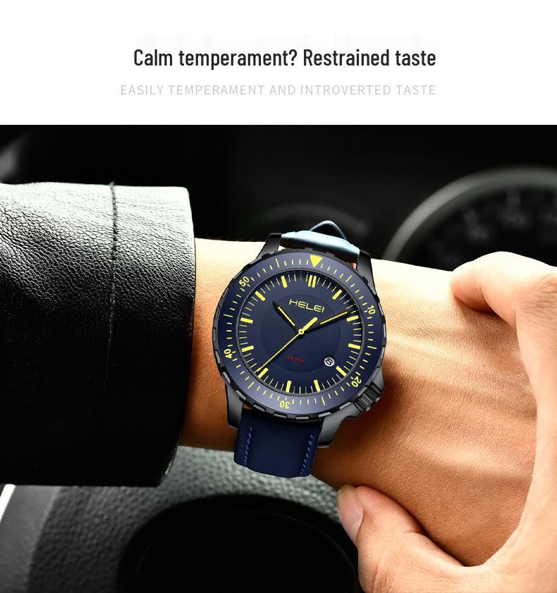 HELEI Swiss Automatic Men's Watch: Luminous, Waterproof, High-End Design