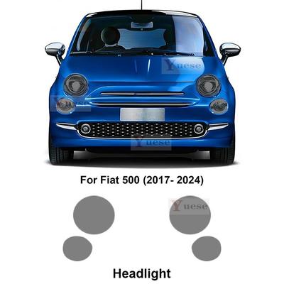 Für Fiat 500 2017-2024 Autoschutzfolie Scheinwerfer Spiegelfolie TPU Klar Kratzfest Aufkleber