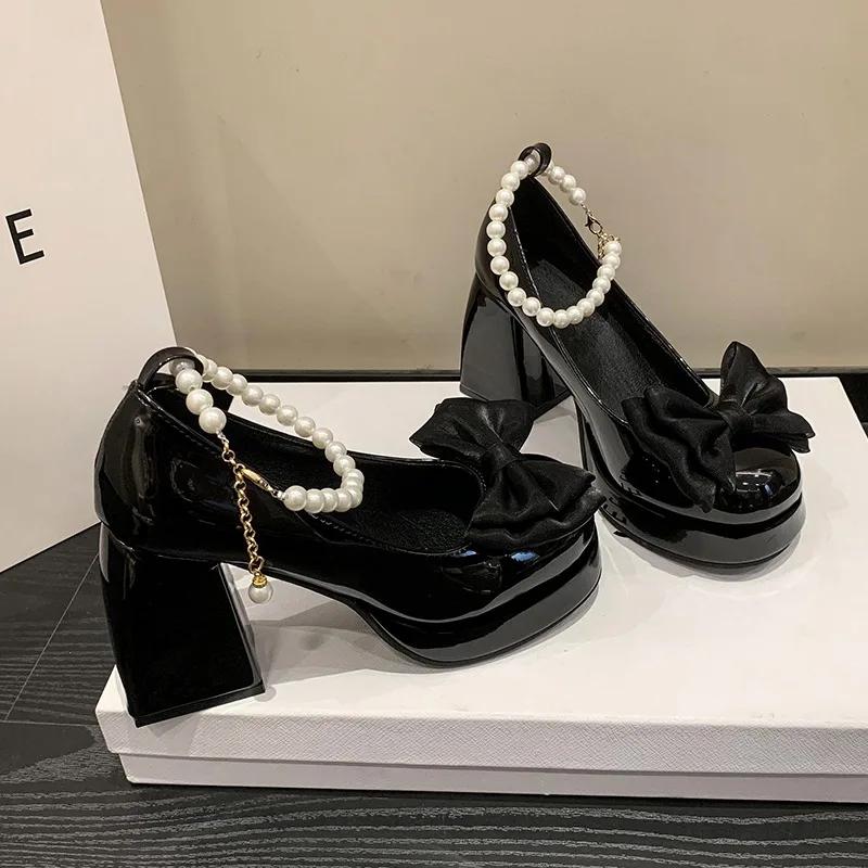 Elegant Shoes for Women High Heels Mary Jane Shoes New Fashion Platform Women Pumps Luxury Wedding Shoes Bride Zapatos De Mujer