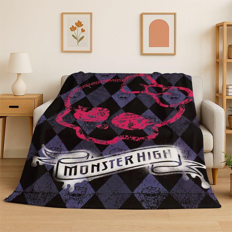 Cartoon Monster High Draculaura Vampire Soft Flannel Throw Blanket,Cozy Blanket for Bed,Couch,Sofa,Bedroom,Living Room,Picnic