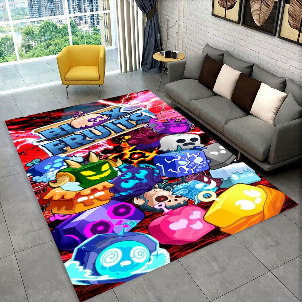 3D B-Blox Ovocný Kreslený Herní Dar Koberec do Obývacího Pokojí Ložnice Domácí Dekorace Pohovky, Dětská Hra Protiskluzová Podložka