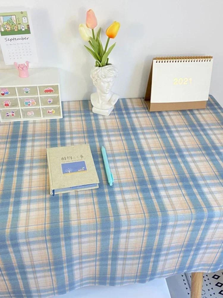 Plaid Tablecloth  Table Cloth Desk Mat Dust-proof Dining Table Cloth Furniture Protector Picnic Mat Tapete Dressing Table Mat