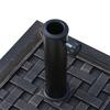 9kg Square Garden Parasol Base Holder Resin Outdoor Market Umbrella Stand with Adjustable Coupler, Bronze