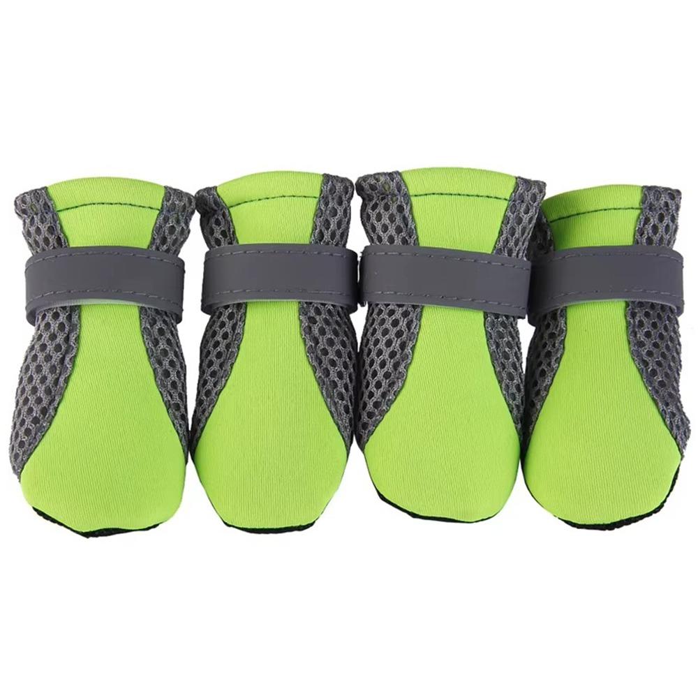 4Pcs Anti-slip Pet Dog Shoes Soft-sole Pet Footwear Cute Pet Sandals Summer