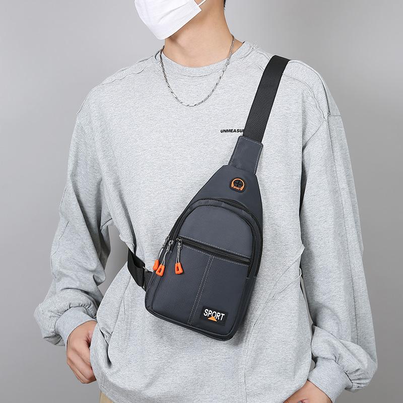 Men's Crossbody Bag Outgoing Lightweight Sports Travel Chest Bag Large Capacity Shoulder Bag