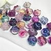 Fluorite Couleur Naturelle Patte de Chat Sculpture Cristal Pierre Reiki Guérison Traitement Pierre Précieuse Ornement Décoration Maison Bijoux DIY Collier