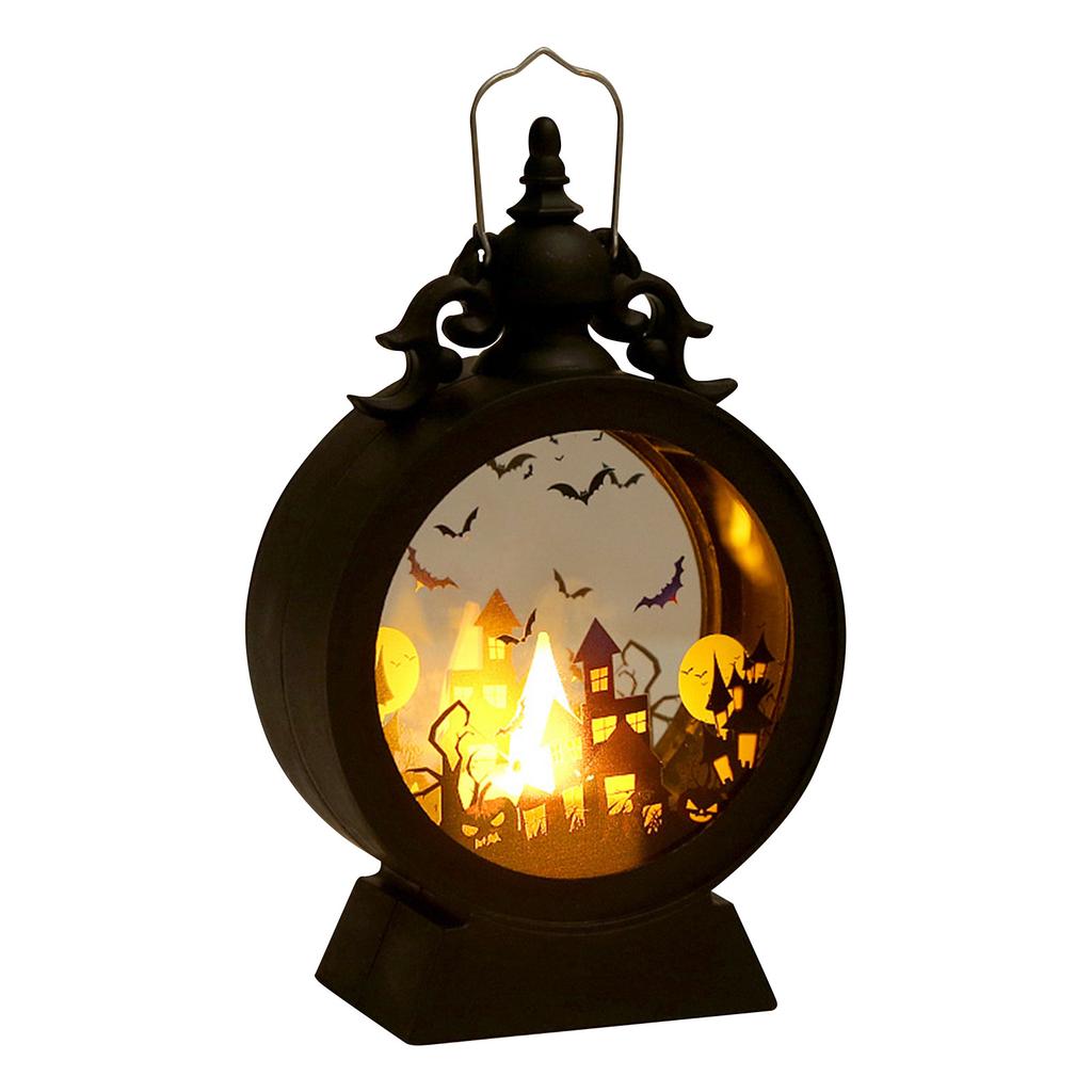Halloween Decorative Wind Cross Border Retro Round Handheld Horselight