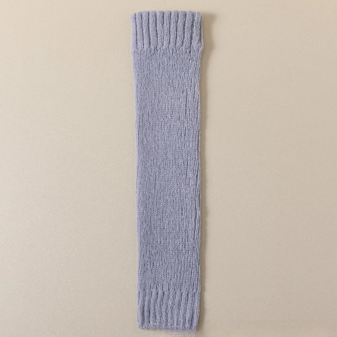 

Длинные носки осень-зима женские гетры вязаные наколенники корейские высокие носки до голени милые леггинсы выше колена в стиле колледжа One Size фиолетовый