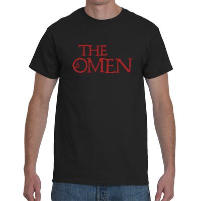 De Omen Unisex T-shirt Klassiek Horrorfilm T-shirt Korte Mouw Mannen Vrouwen Alle Seizoenen Zwart Casual Ronde Hals Katoenen T-shirt